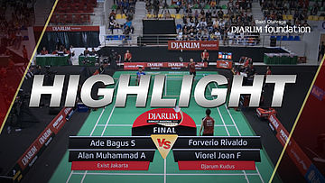 Ade Bagus S/Alan Muhammad A (Exist Jakarta) VS Forverio Rivaldo/Viorel Joan F (Djarum Kudus)
