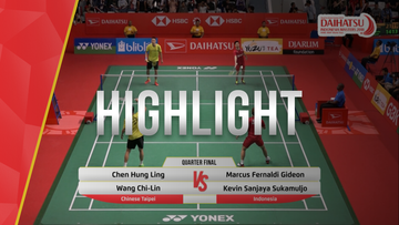 Marcus Fernaldi Gideon/Kevin Sanjaya Sukamuljo (Indonesia) VS Chen Hung Ling/Wang Chi Lin (Chinese Taipei)