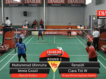 Muhammad Ulinnuha/Jenna Gozali (PB. Djarum Kudus) VS Renaldi/Clara Titi Wear (PB. Hi Qua Wima/PB. Jaya Raya Jakarta)