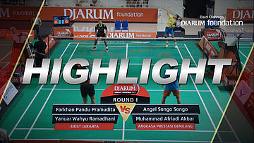 Farkhan Pandu Pramudita/Yanuar Wahyu Ramadhani (Exist Jakarta) VS Angel Songo/M. Afriadi Akbar (Angkasa Prestasi Gemilang)
