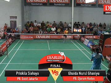 Ghaida Nurul Ghaniyu (PB. Djarum Kudus) VS Priskila Siahaya (PB. Exist Jakarta)