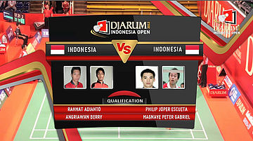 Philip Joper Escueta/Magnaye Peter Gabriel (PHILIPPINA) VS /Rahmat Adianto/Angriawan Berry (INDONESIA) Qualifications Mens Double DJARUM Indonesia Open Super Series Premier 2012