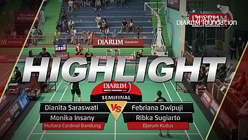 Febriana Dwipuji/Ribka Sugiarto (Djarum Kudus) VS Dianita S./Monika I.(Mutiara Cardinal Bandung) 