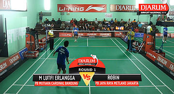 M Lutfi Erlangga (Mutiara Cardinal Bandung) VS Robin (Jaya Raya Metland Jakarta)