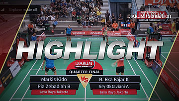 Markis Kido/Pia Zebadiah (Jaya Raya Jakarta) VS R Eka Fajar Ery Oktaviani (Jaya Raya Jakarta)