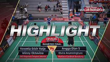 Yeremia Erich/Winny O (SKO Ragunan/Tangkas Jakarta) VS Angga Dian/Elvira A (Mutiara Cardinal Bandung)