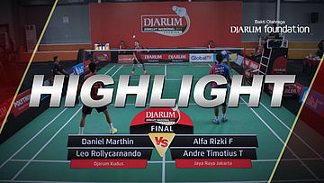 Daniel Marthin/Leo Rollycarnando (Djarum Kudus) VS Alfa Rizki/Andre Timotius T (Jaya Raya Jakarta)