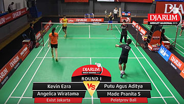 Kevin Ezra/Angelica Wiratama (Exist Jakarta) VS Putu Agus Aditya Pratama Putra/Made Pranita Sulistya Devi (Pelatprov Bali)