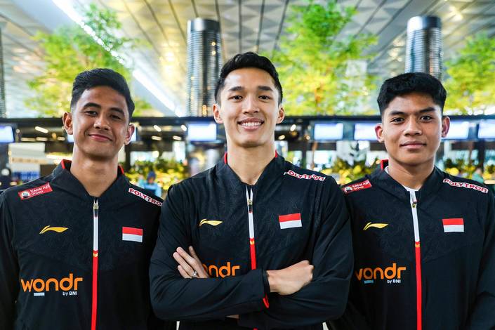 Alwi Farhan, Jonatan Christie, & Moh. Zaki Ubaidillah (Humas PP PBSI) Alwi Farhan, Jonatan Christie, & Moh. Zaki Ubaidillah (Humas PP PBSI)