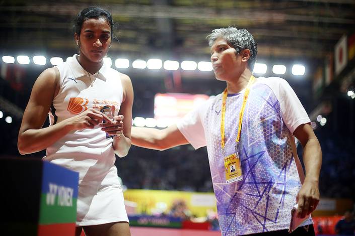 Pusarla V Sindhu & Irwansyah (Djarum Badminton/Edward Luhukay) Pusarla V Sindhu & Irwansyah (Djarum Badminton/Edward Luhukay)