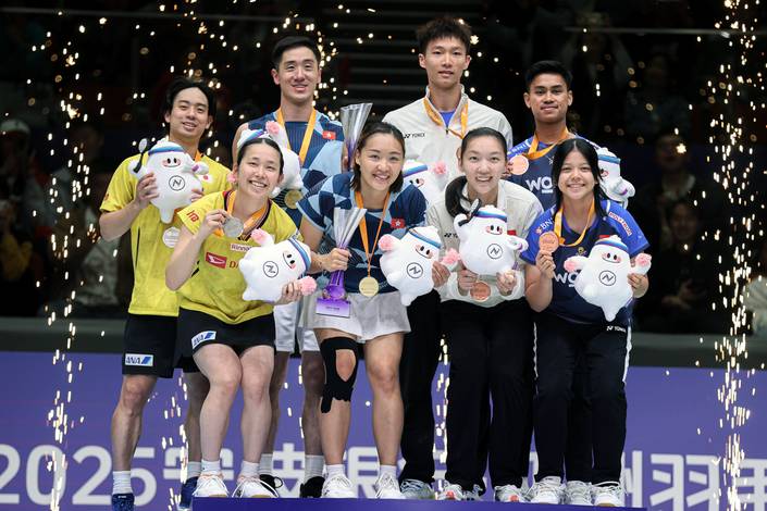 Podium Ganda Campuran BAC 2025 (Humas PP PBSI) Podium Ganda Campuran BAC 2025 (Humas PP PBSI)