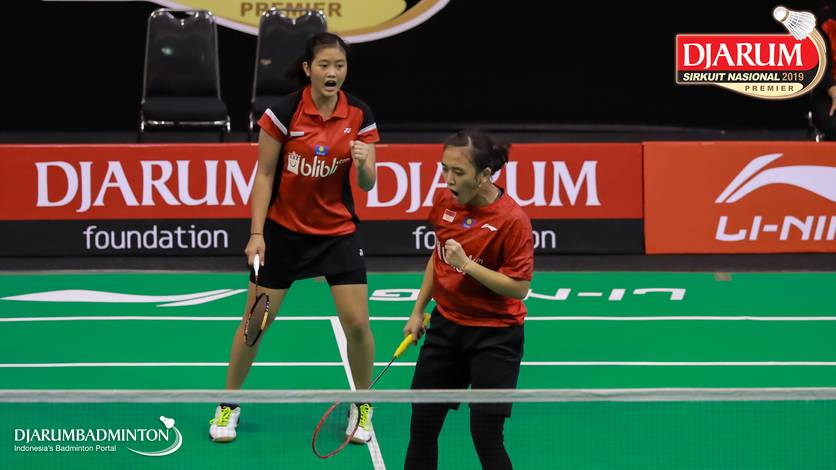 Selebrasi Amalia Cahaya Pratiwi/Febriana Dwipuji Kusuma (Pelatnas). Selebrasi Amalia Cahaya Pratiwi/Febriana Dwipuji Kusuma (Pelatnas).