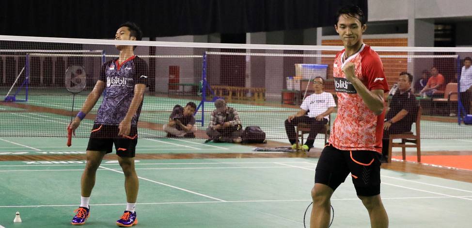 Jonatan Menang Atas Anthony di Simulasi Piala Sudirman 2017 Jonatan Menang Atas Anthony di Simulasi Piala Sudirman 2017