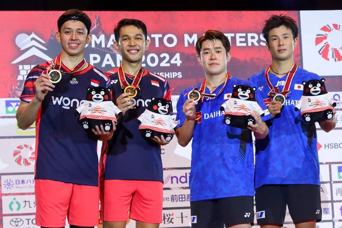 Fajar Alfian/Muhammad Rian Ardianto & Takuro Hoki/Yugo Kobayashi (Humas PP PBSI) Fajar Alfian/Muhammad Rian Ardianto & Takuro Hoki/Yugo Kobayashi (Humas PP PBSI)
