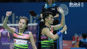 Selebrasi kemenangan ganda campuran Malaysia, Chan Peng Soon/Goh Liu Ying.