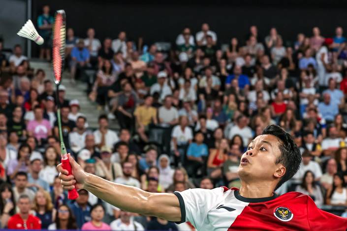 Anthony Sinisuka Ginting (PBSI/Badmintonphoto/Mikael Ropars) Anthony Sinisuka Ginting (PBSI/Badmintonphoto/Mikael Ropars)