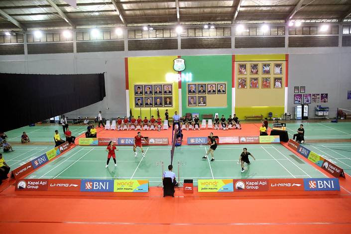 Simulasi pertandingan menjelang Piala Sudirman 2025 (Djarum Badminton/Edward Luhukay) Simulasi pertandingan menjelang Piala Sudirman 2025 (Djarum Badminton/Edward Luhukay)