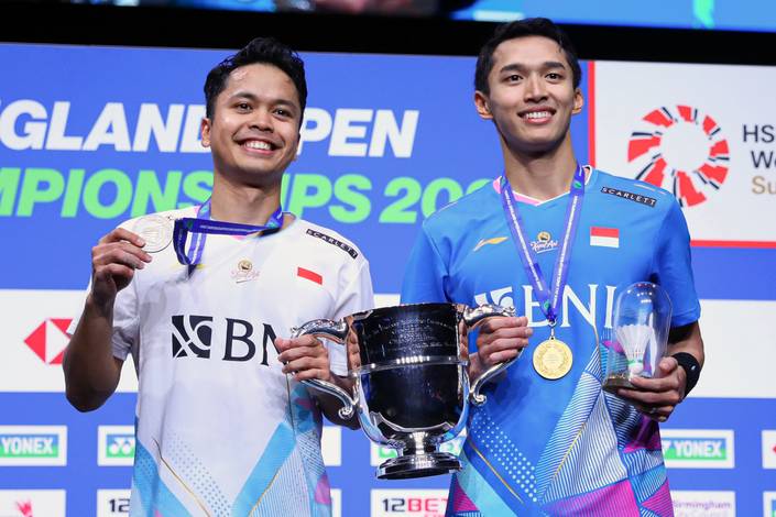 Anthony Sinisuka Ginting & Jonatan Christie (Humas PP PBSI) Anthony Sinisuka Ginting & Jonatan Christie (Humas PP PBSI)