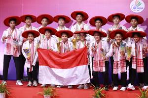 Tim bulu tangkis Indonesia pada World Junior Championships 2025 (Humas PP PBSI)
