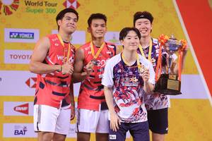 Muhammad Shohibul Fikri/Daniel Marthin & Jin Yong/Seo Seung Jae (Humas PP PBSI)