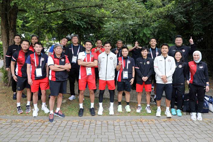 Tim bulu tangkis Indonesia pada Olimpiade Paris 2024 (Humas PP PBSI) Tim bulu tangkis Indonesia pada Olimpiade Paris 2024 (Humas PP PBSI)
