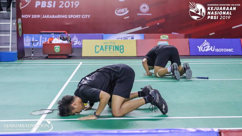Selebrasi kemenangan Muhammad Rayhan Nur Fadilah/Rahmat Hidayat (Indonesia). Selebrasi kemenangan Muhammad Rayhan Nur Fadilah/Rahmat Hidayat (Indonesia).