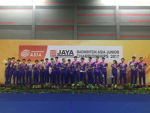 Podium Juara Tim Korea di Asia Junior Championships 2017