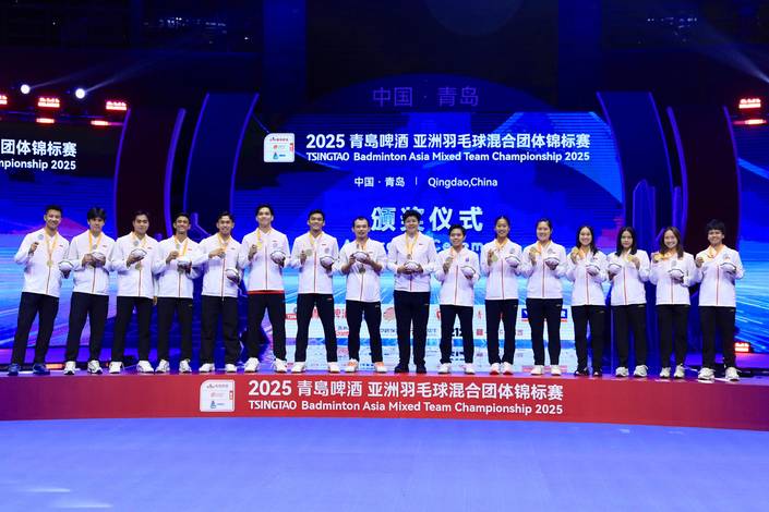 Tim bulu tangkis Indonesia pada BAMTC 2025 (Humas PP PBSI) Tim bulu tangkis Indonesia pada BAMTC 2025 (Humas PP PBSI)