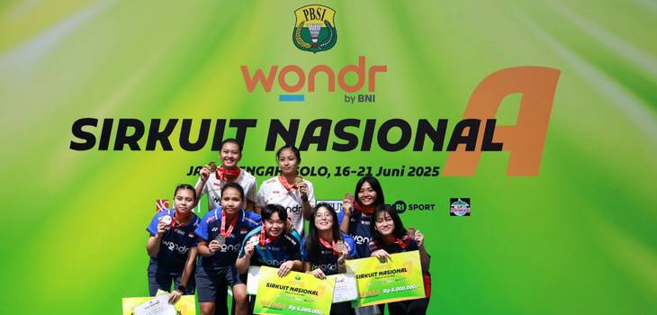 Podium Ganda Dewasa Putri pada Sirkuit Nasional A Jawa Tengah 2025 (Humas PP PBSI) Podium Ganda Dewasa Putri pada Sirkuit Nasional A Jawa Tengah 2025 (Humas PP PBSI)