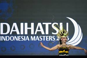 Seremonial pembukaan rangkaian laga final Indonesia Masters 2026 (Djarum Badminton)
