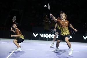 Pertandingan antara Hurricanes dan Lightning (Djarum Badminton/Edward Luhukay)