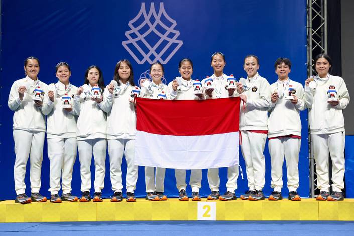 Tim beregu putri Indonesia raih medali perak SEA Games Thailand 2025 (Humas PP PBSI)