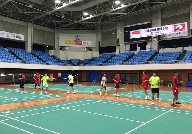 Tim bulutangkis Indonesia saat menjalani pemusatan latihan di Prefektur Kumamoto, Jepang. (Foto: PP PBSI) Tim bulutangkis Indonesia saat menjalani pemusatan latihan di Prefektur Kumamoto, Jepang. (Foto: PP PBSI)