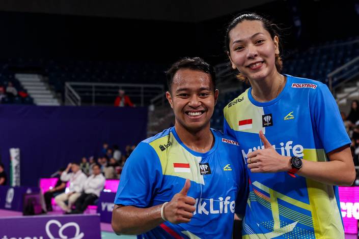 Rehan Naufal Kusharjanto/Gloria Emanuelle Widjaja (PBSI/Badmintonphoto/Raphael Sachetat) Rehan Naufal Kusharjanto/Gloria Emanuelle Widjaja (PBSI/Badmintonphoto/Raphael Sachetat)