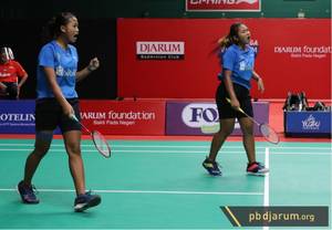 Selebrasi Assyifa Rizki Rahayu/Puspa Rosalia Damayanti.