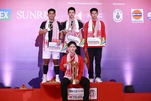 Podium tunggal putra World Junior Championships 2025 (Humas PP PBSI) Podium tunggal putra World Junior Championships 2025 (Humas PP PBSI)
