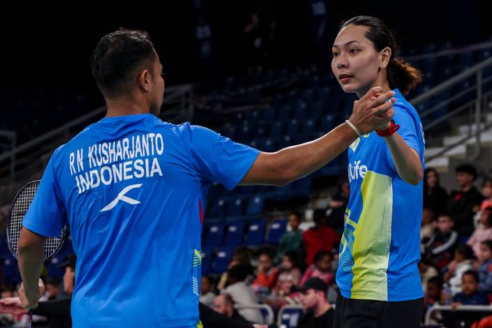 Rehan Naufal Kusharjanto/Gloria Emanuelle Widjaja (PBSI/Badmintonphoto/Raphael Sachetat) Rehan Naufal Kusharjanto/Gloria Emanuelle Widjaja (PBSI/Badmintonphoto/Raphael Sachetat)