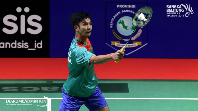Riyanto Subagja (PB Djarum Kudus) saat tampil di Bangka Belitung Indonesia Masters 2018 BWF Tour Super 100. Riyanto Subagja (PB Djarum Kudus) saat tampil di Bangka Belitung Indonesia Masters 2018 BWF Tour Super 100.
