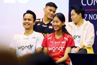 Muhammad Shibul Fikri, Apriyani Rahayu, Anthony Sinisuka Ginting, & Putri Kusuma Wardani (Djarum Badminton/Haikal Musyaffa Tasdik) Muhammad Shibul Fikri, Apriyani Rahayu, Anthony Sinisuka Ginting, & Putri Kusuma Wardani (Djarum Badminton/Haikal Musyaffa Tasdik)