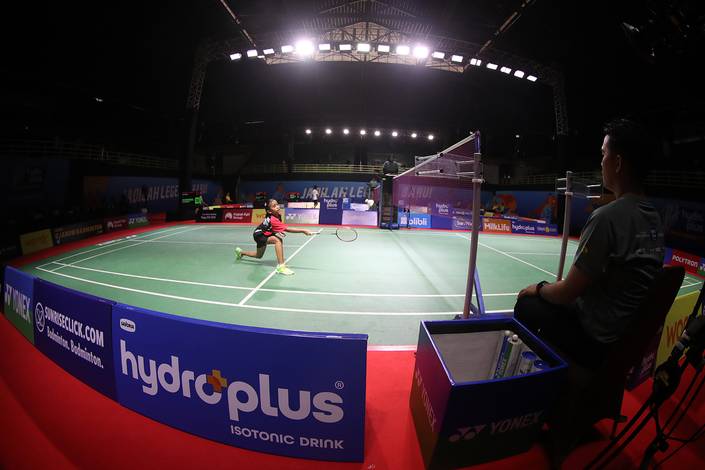 Pertandingan semifinal UDPI HYDROPLUS Sirnas B Sulteng 2026 (Djarum Badminton/Edward Luhukay)