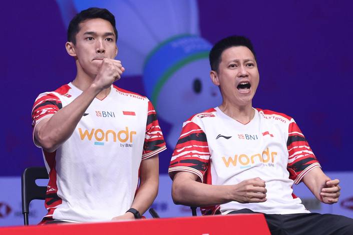 Jonatan Christie & Indra Wijaya (Humas PP PBSI) Jonatan Christie & Indra Wijaya (Humas PP PBSI)