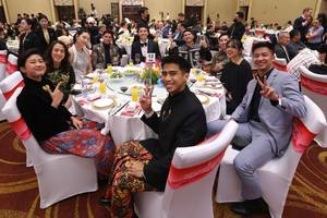 Para pemain Indonesia pada Gala Dinner BWF WTF 2024 (Humas PP PBSI)