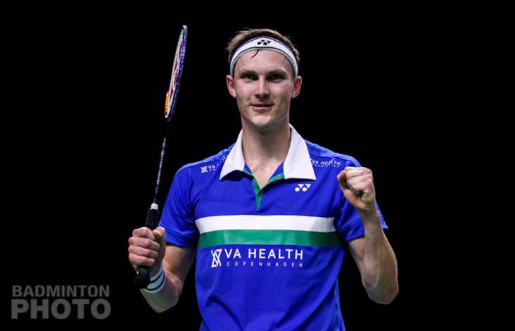 Selebrasi kemenangan Viktor Axelsen (Denmark). (Copyright: Badmintonphoto | Courtesy of BWF) Selebrasi kemenangan Viktor Axelsen (Denmark). (Copyright: Badmintonphoto | Courtesy of BWF)