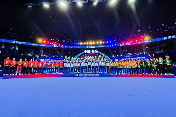 Podium beregu putra Badminton Asia Team Championships 2026 (Humas PP PBSI)