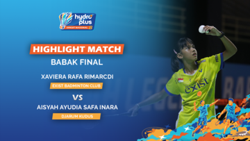 Highlight Match Final - Xaviera Rafa Rimarcdi (EXIST BADMINTON CLUB) VS Aisyah Ayudia Safa Inara (DJARUM, KUDUS)