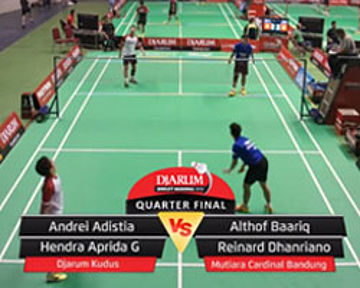 Andrei A/Hendra Aprida (DJARUM KUDUS) VS Althof Baariq/Reinard Dhanriano (MUTIARA CARDINAL BANDUNG)