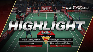 Pramudya Kusumawardana/Rizal Muhammad Sofyan (Djarum Kudus) VS Bryan Sydney Elohim/Jeson (Tangkas Jakarta)