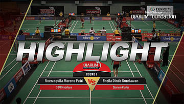 Sheila Dinda Kurniawan (Djarum Kudus) VS Noerzaquila Moreno Putri (SBU Majalaya)