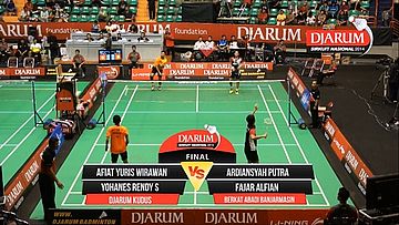 Afiat Yuris W/ Yohanes Rendy S (DJARUM KUDUS) VS Ardiansyah P/Fajar A (BERKAT ABADI BANJARMASIN) 
