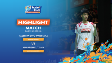 Highlight Semifinal - Radithya Bayu Wardhana (PB Djarum, Kudus) vs Maharishiel Timotius Gain (PB Jaya Raya)